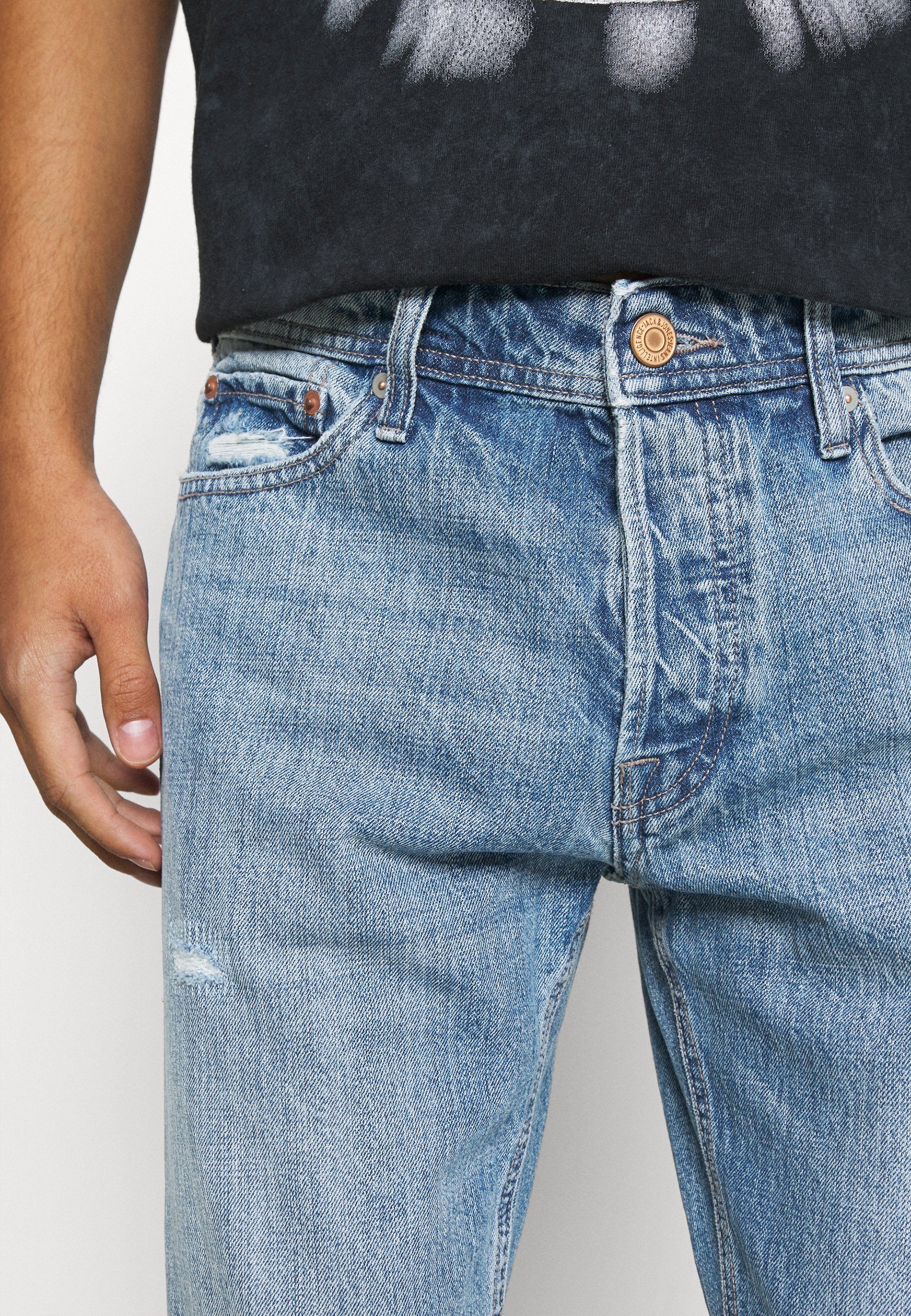 Jack \u0026 Jones JJIMIKE JJORIGINAL - Laisvo kirpimo džinsai - blue  denim/mėlyna - Zalando.lt