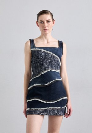 REWORK DRESS - Denim dress - indigo