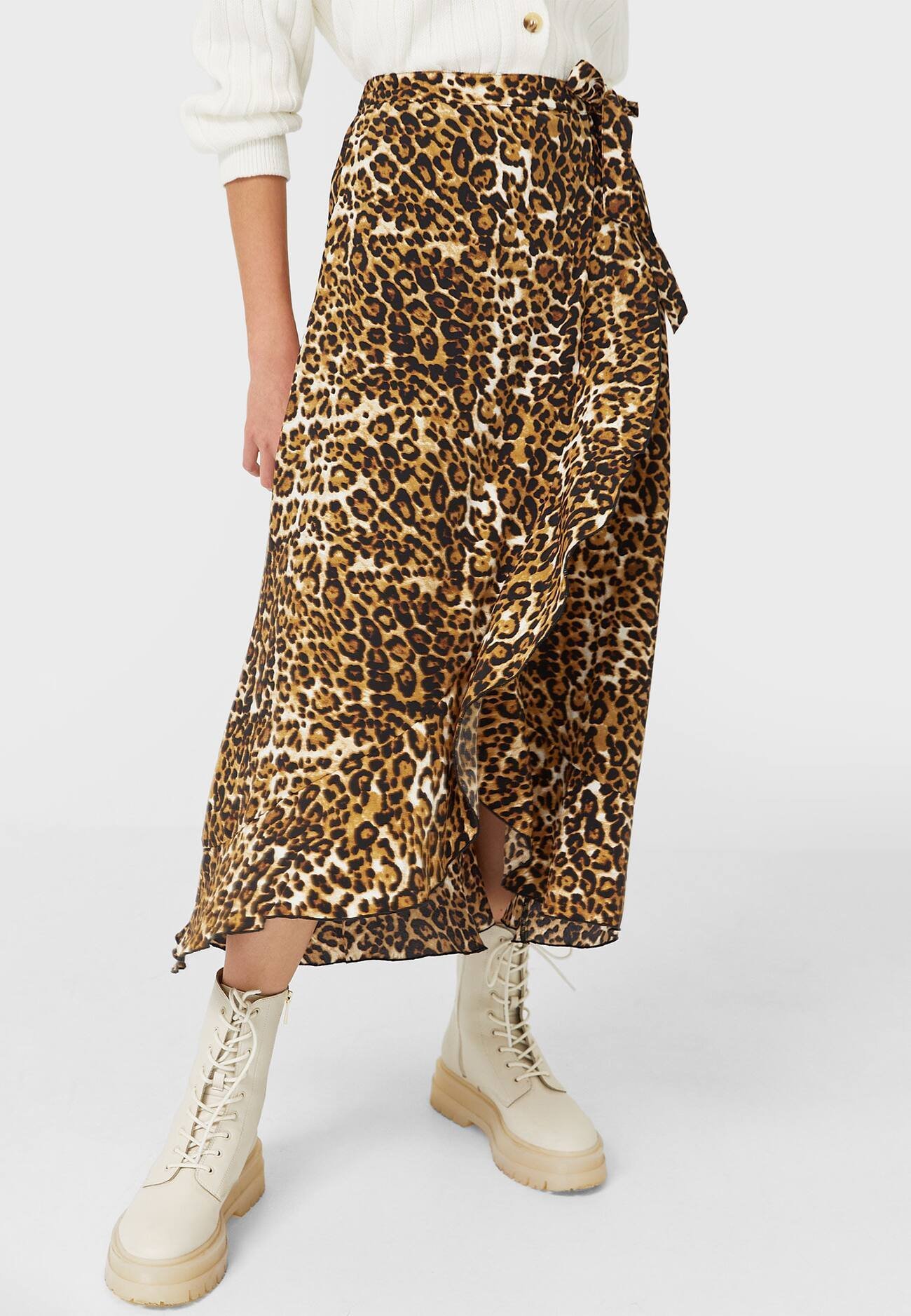 stradivarius jupe leopard