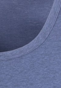 Purple tank top with a wide neckline and ribbed texture. Seam details along the edges enhance durability. Soft, stretchy fabric.