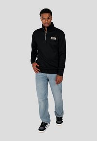 Wrong Friends GILROY HALF ZIP - Sudadera - black