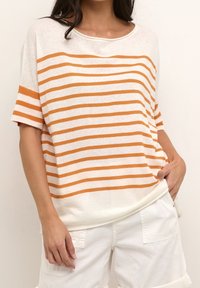 Cream Triko s potiskem - orange