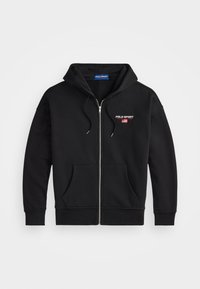 RELAXED FIT POLO SPORT HOODIE UNISEX - Cipzáras pulóver - black/white