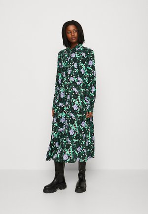 YAS YASKATYRA MIDI SHIRT DRESS - Φόρεμα πουκάμισο - black katyra aop