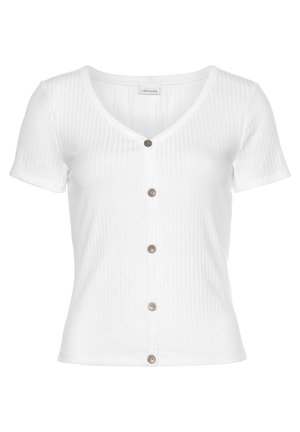 LASCANA KURZARM - T-Shirt basic - weiß