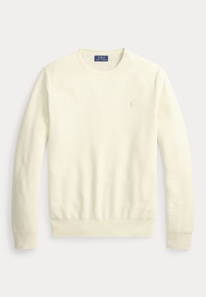 Polo Ralph Lauren, MESH-KNIT COTTON CREWNECK SWEATER - Pullover - andover cream