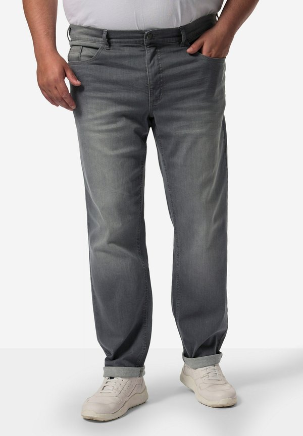 BAUCHFIT - Jeans Straight Leg - gray denim
