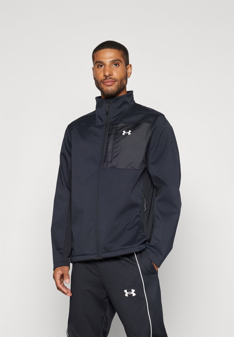 Under Armour SHIELD JACKET - Softshell-jope - black/white