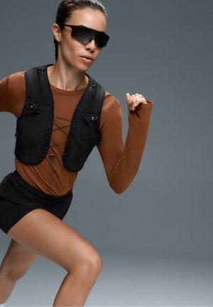OYSHO, Long sleeved top - dark camel