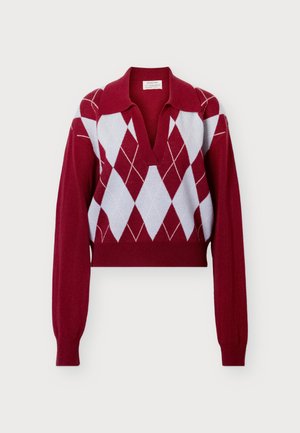 DESIGNERS REMIX, DENISE ARGYLE - Jumper - burgundy/light blue/cream