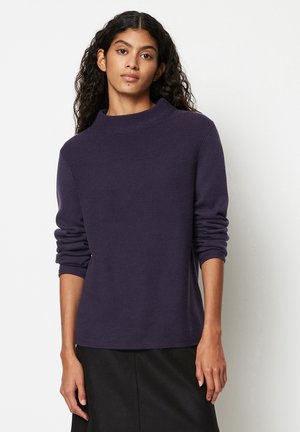 Marc O'Polo SMALL STAND UP COLLAR - Strickpullover - deep aubergine