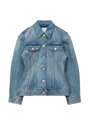 & OTHER STORIES, & OTHER STORIES SCULPTED DENIM JACKET - Veste en jean - washed mid blue