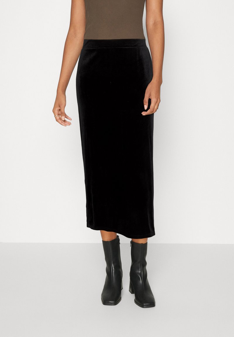 Pieces PCSACHA MIDI SLIT SKIRT - Pencil φούστα - black