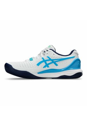 ASICS GEL-RESOLUTION - Zapatillas de tenis para tierra batida - white digital aqua