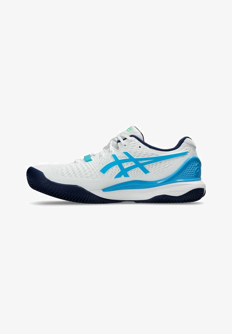 ASICS GEL-RESOLUTION - Zapatillas de tenis para tierra batida - white digital aqua