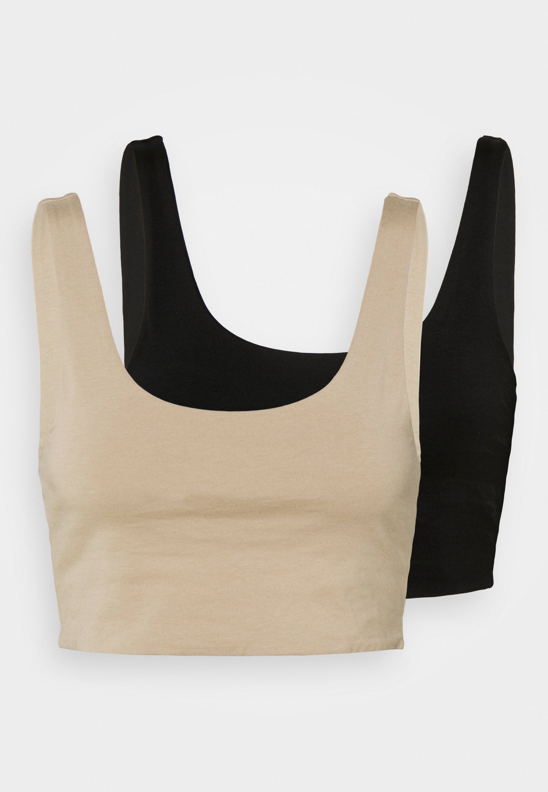 Black crop tank top
