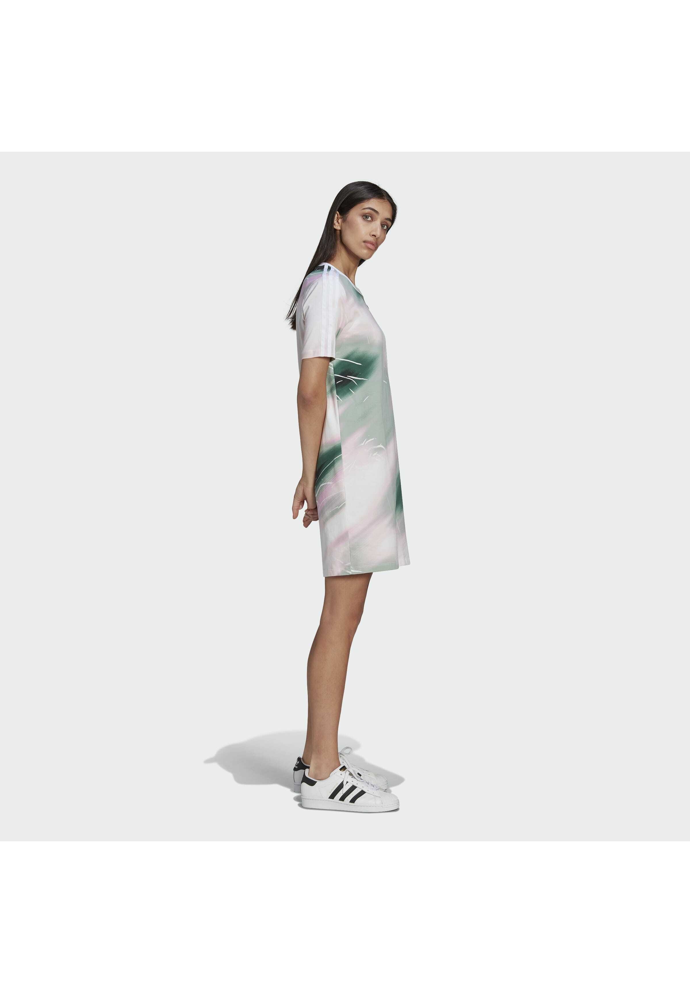 green and white adidas dress