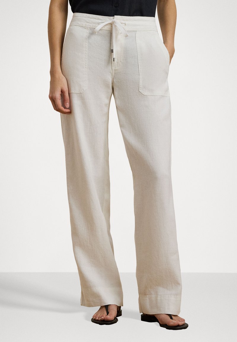 Lauren Ralph Lauren - LINEN WIDE LEG PANT - Bukse - white, Forstørre