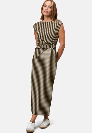MIT STREIFEN - Maxi dress - khakicream