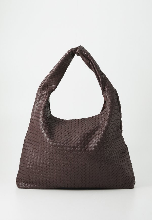 BRAIDED LARGE BAG - Tote bag - burgundy
