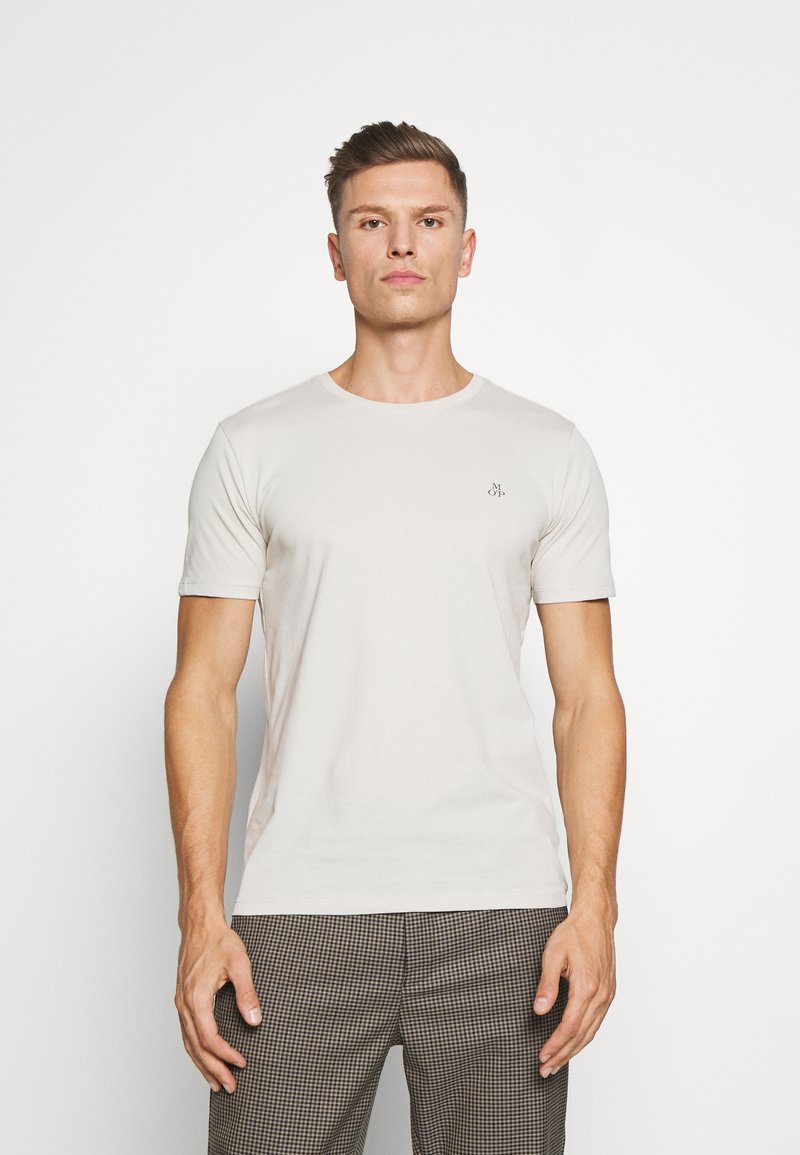 Marc O'Polo SHORT SLEEVE ROUND-NECK - T-Shirt basic - puritan/offwhite ...