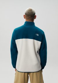 The North Face M YUMIORI 1/4 ZIP - Fleecetröja - white dune/midnight petrol/mallard blue