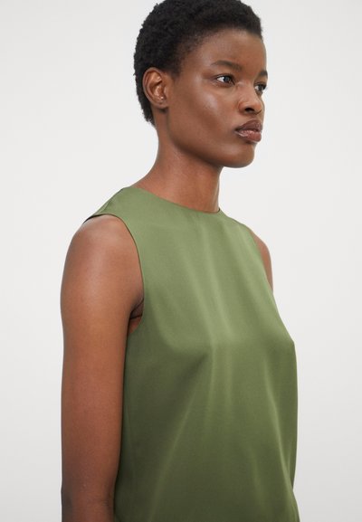 Theory STRAIGHT SHELL - Top - bright olive