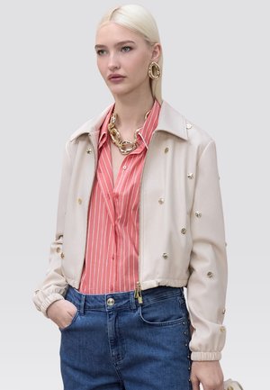 Chaqueta de cuero sintético - off white