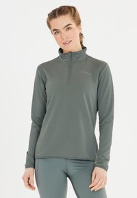 Endurance VIRONIC WAFFLE MIDLAYER - Pitkähihainen paita - sedona sage