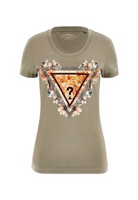 FLORALES LOGO-DREIECK - T-shirt imprimé - olivgrün