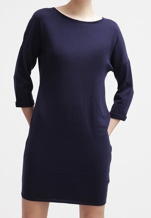 Stickad klänning - dark blue