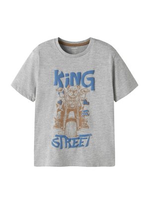 REGULAR FIT - T-shirt print - grey melange