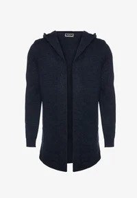 LANG MIT KAPUZE UND PRAKTISCHEN SEITENTASCHEN - Vest - schwarz