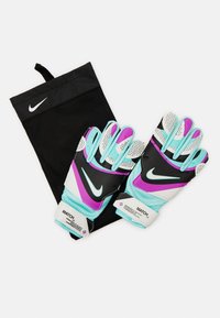 Nike Performance MATCH JR UNISEX - Brankářské rukavice - black/hyper turq/rush fuchsia/white
