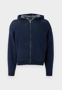 TOKEN ZIP HOODED SWEATER UNISEX - Cardigan - navy