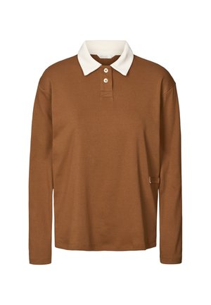rethinkit studios, RIB POLO LS ELEVATE - Polosärk - dachshund brown