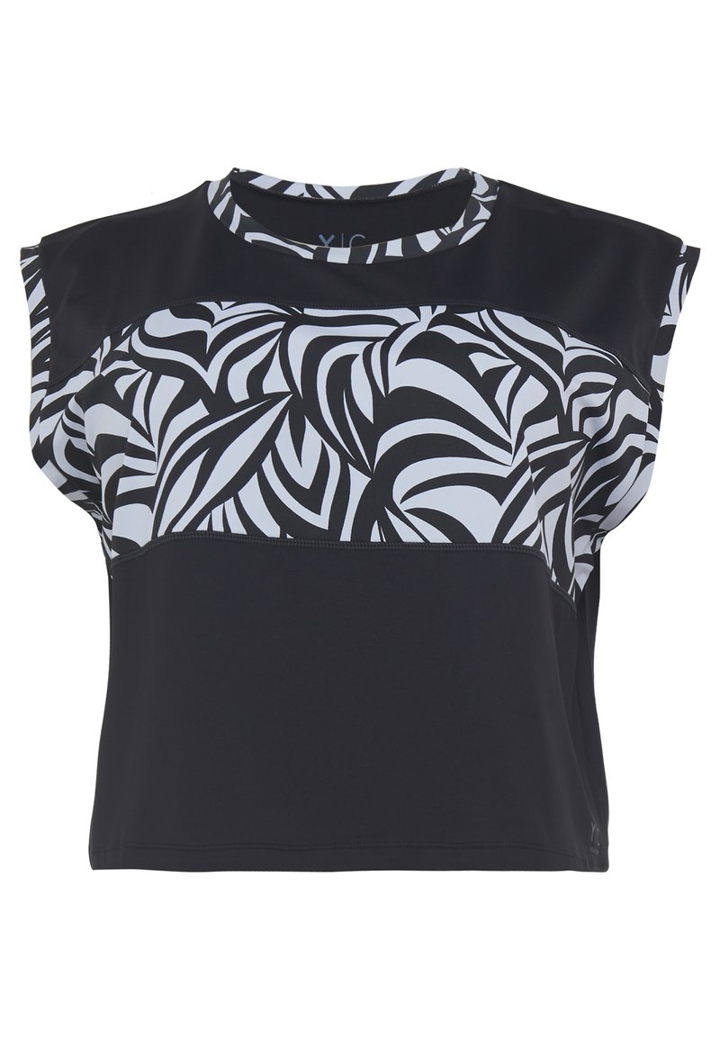 YOGA CURVES T-shirt print zwart YOGA CURVES T-shirt print zwart