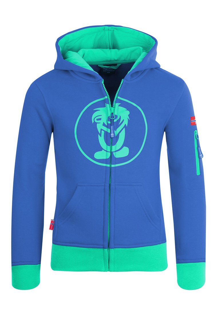 Trollkids Sweater met rits blauw