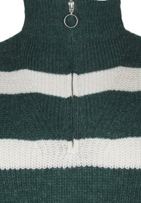 Zizzi FLASH MIT HOHEM KRAGEN UND REISSVERSCHLUSS - Džemperis - sea m mel stripe