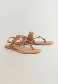 STANDARD WIDE FIT - FOREVER COMFORT - Sandale s remenom u obliku slova T - tan brown leather