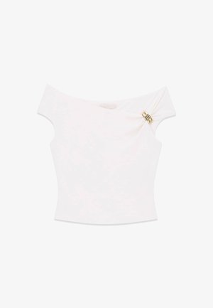 Guess, SCHULTERFREIES JUWEL-TOP - T-Shirt print - weiß
