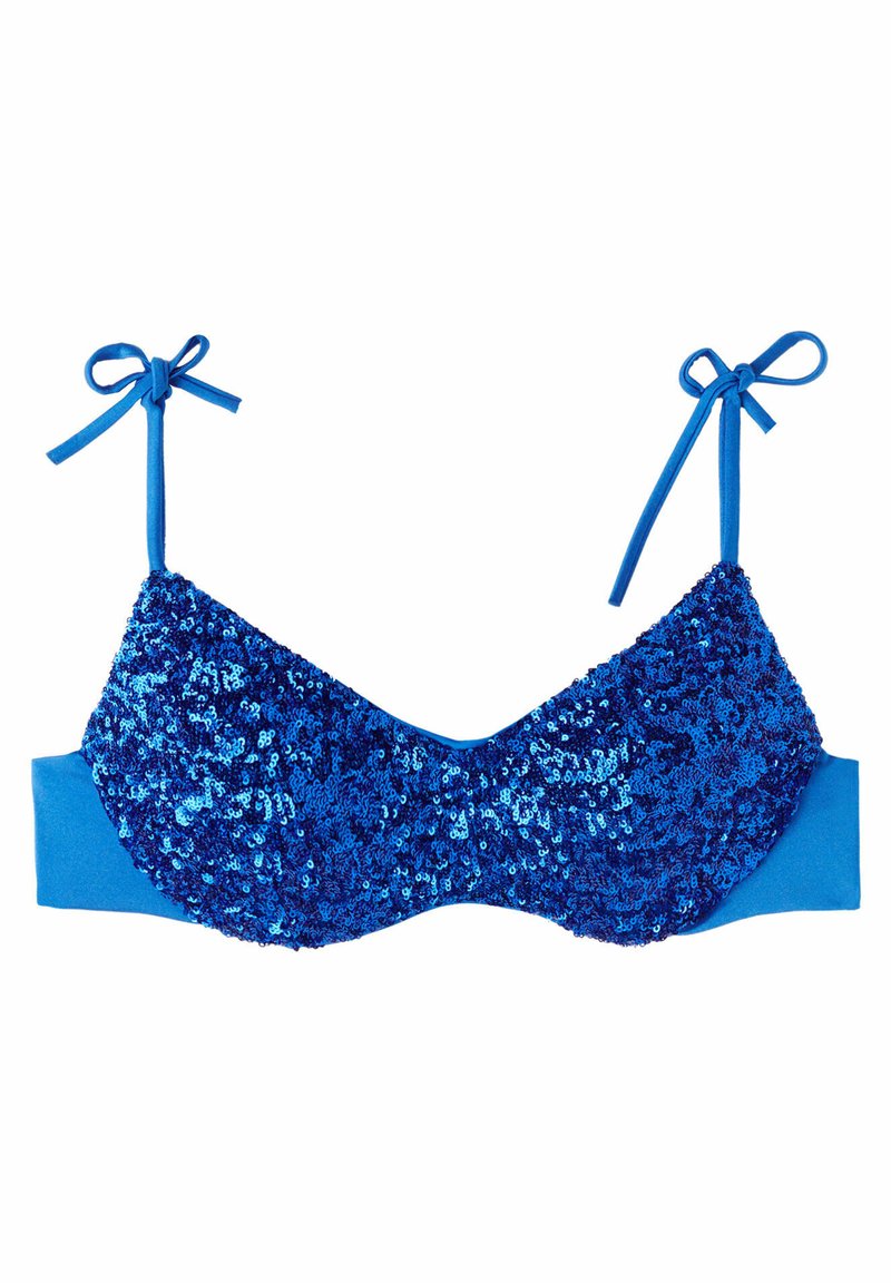 Calzedonia CANNES BikiniTop c electric blue sequin/türkismeliert
