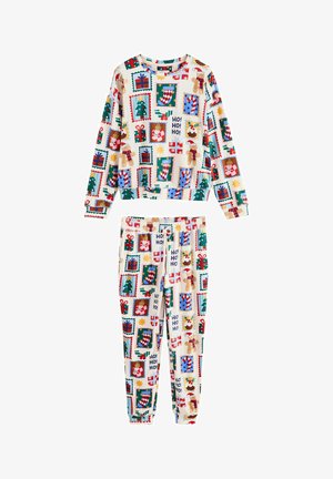 Next, MATCHING FAMILY CHRISTMAS COSY LONG SLEEVE PYJAMAS SET - Nattøj sæt - ecru stamps