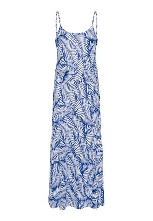 Kaffe KADAHLIA - Jersey dress - blue chalk palm leafs