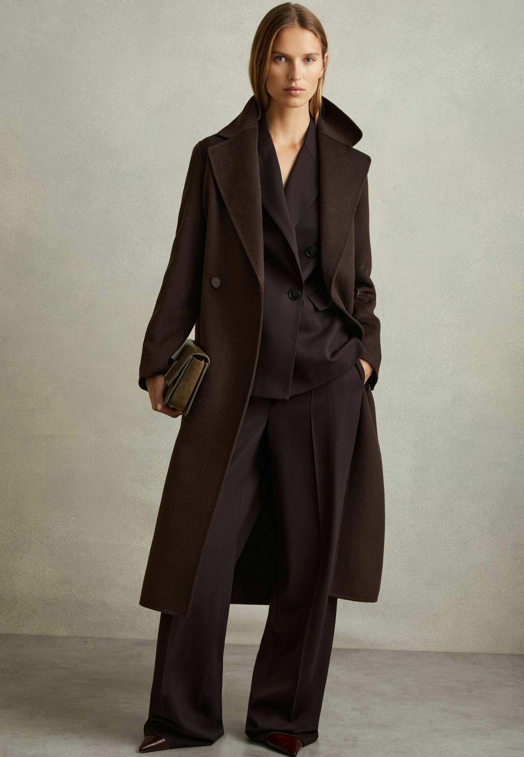Manteau Long Reiss Manteau Femme Reiss Manteau Classique Chocolate