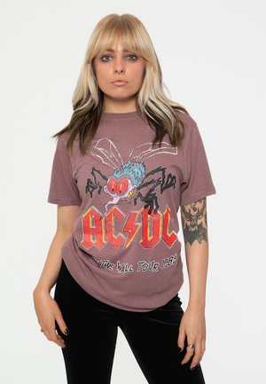 AC/DC FLY ON THE WALL TOUR - Print T-shirt - red