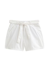 WHITE BELTED TWILL  - Shorts - white