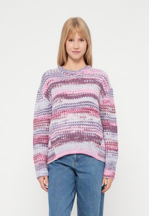 JXSIMONE CREW NECK - Striktrøje - purple rose/multi-coloured