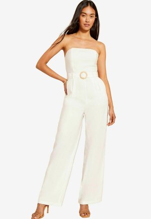 BELTED REGULAR FIT
 - Overal - ivory white