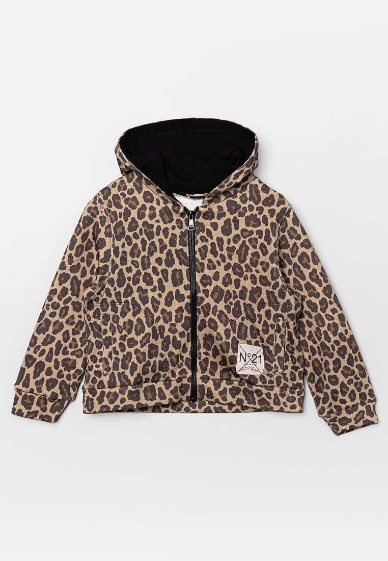 N°21 Sweater met rits bruin